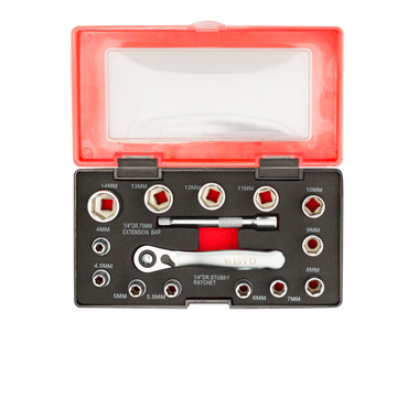 Dopsleutelset 1/4 in kunststof cassette 3114 S15 - 4-13